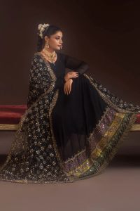 Mirror Work Chiffon & Silk Ready to Wear - Thumbnail 5