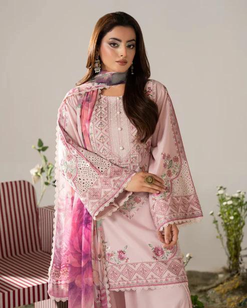 Embroidered Short Shirt with Farshi Shalwar - Image 13