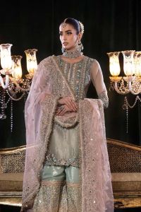Resham Mesuri Shirt & Pure Mesuri Sharara - Thumbnail 7