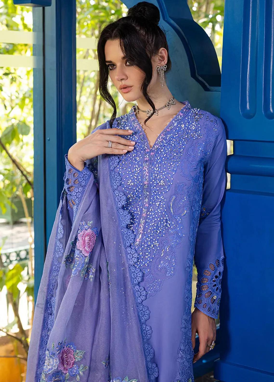 Chikan Embroidered Lawn Suit with Sequins - Image 3