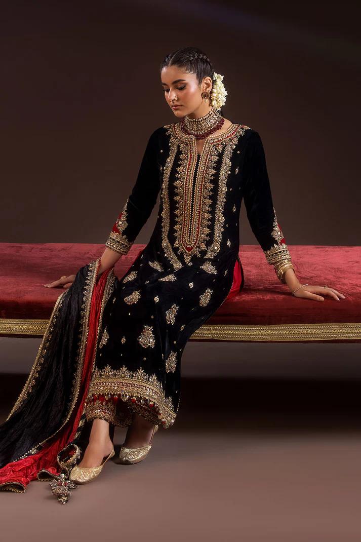 Hand-Embroidered Velvet & Silk - Image 5