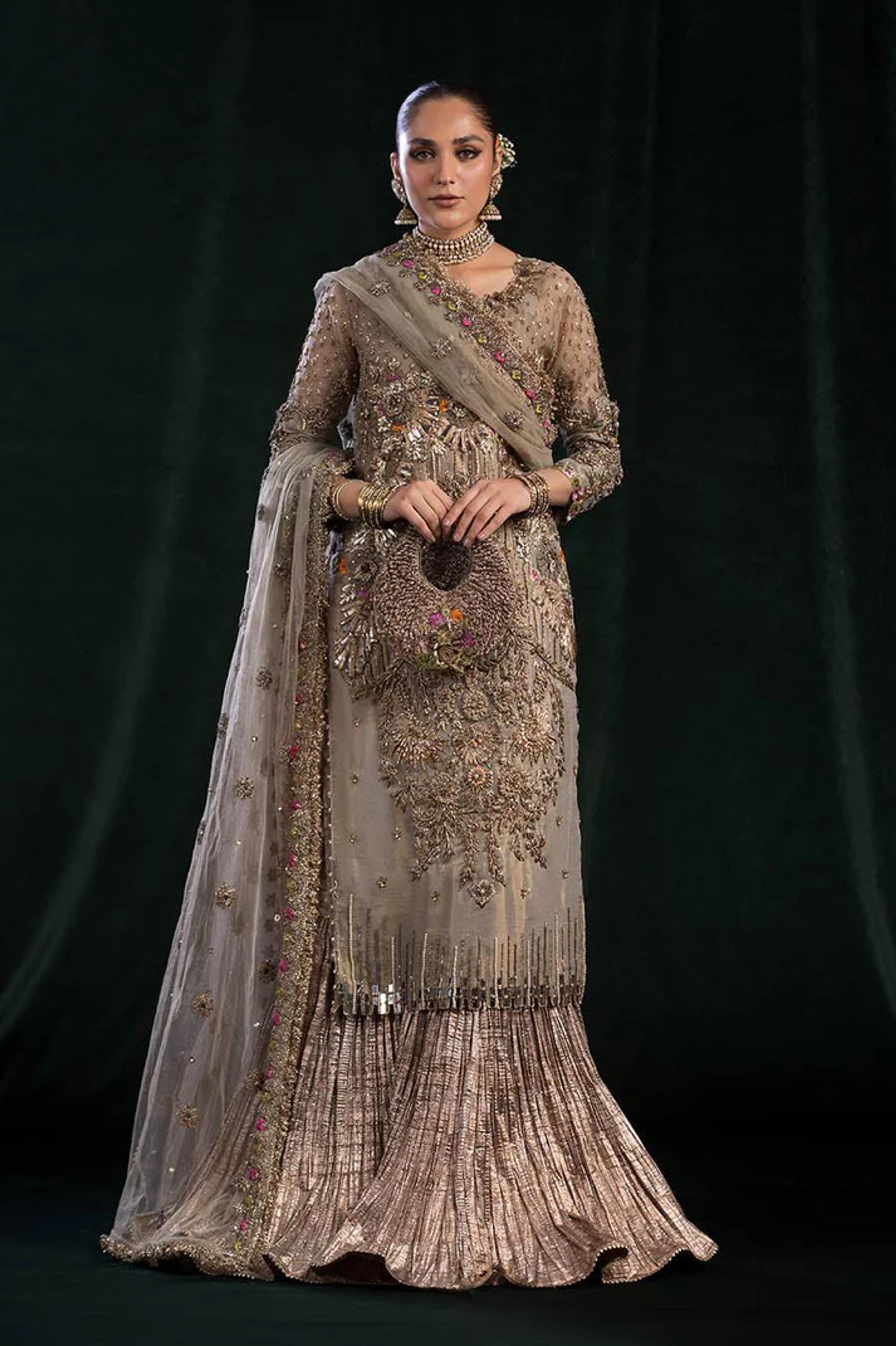 Designer Resham Mesuri & Net Dupatta - Thumbnail 1