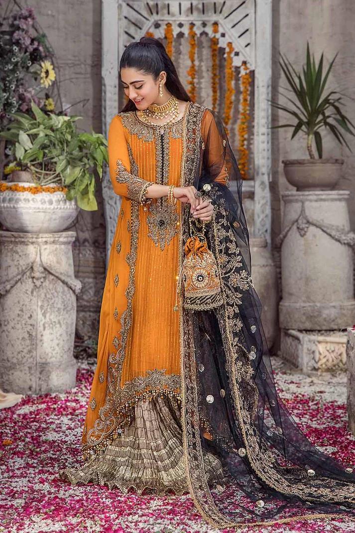 Needlecraft Chiffon Suit with Crushed Sharara - Image 15