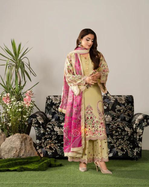 Suit with Cutwork Trouser & Lace - Image 8