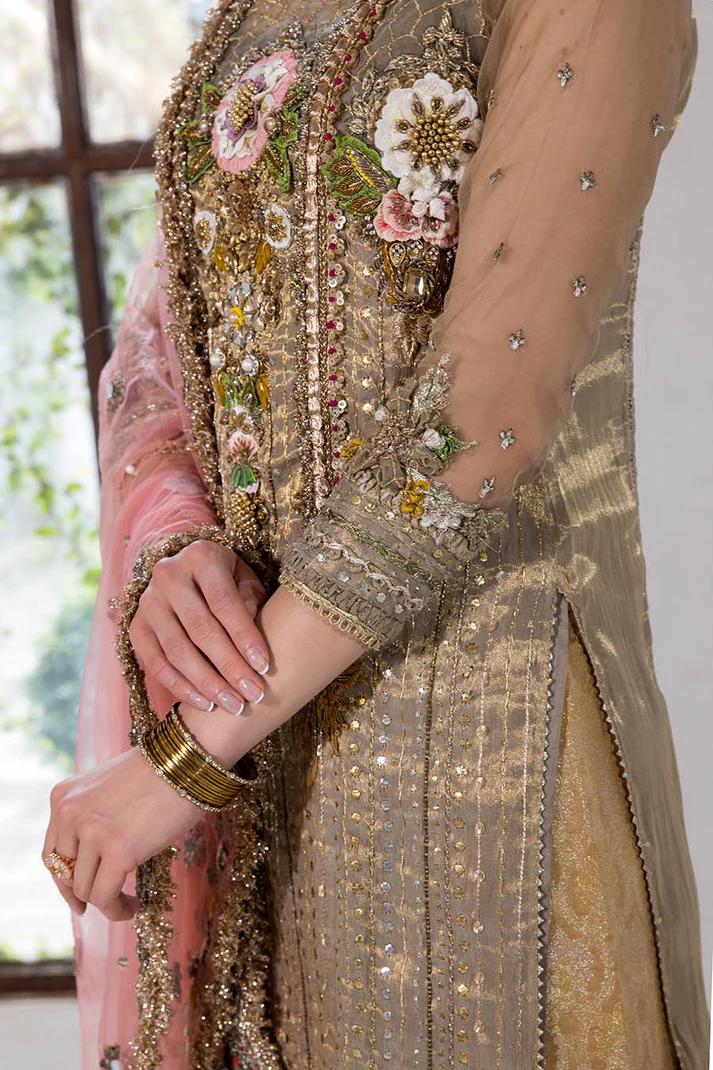 3D Zardozi Mesuri Shirt & Indian Crush Silk - Image 4