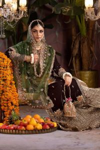 Zardozi Velvet Shirt & Crushed Sharara - Thumbnail 3