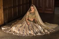 Kora & Dabka Embroidered Lehnga Ensemble - Thumbnail 6