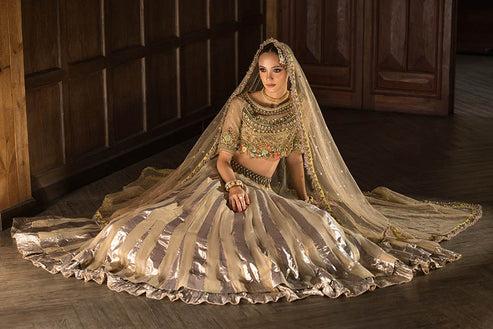 Kora & Dabka Embroidered Lehnga Ensemble - Image 6