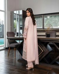 Embroidered Suit with Geometric Hem - Thumbnail 2