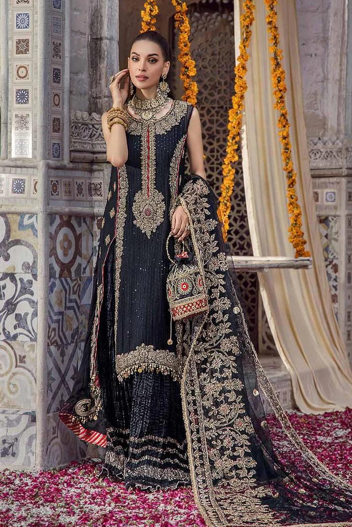 Needlecraft Chiffon Suit with Crushed Sharara - Image 4