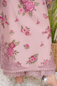 Cross-Stitch & Patchwork Long Shirt with Cutwork Loose Trouser - Thumbnail 9