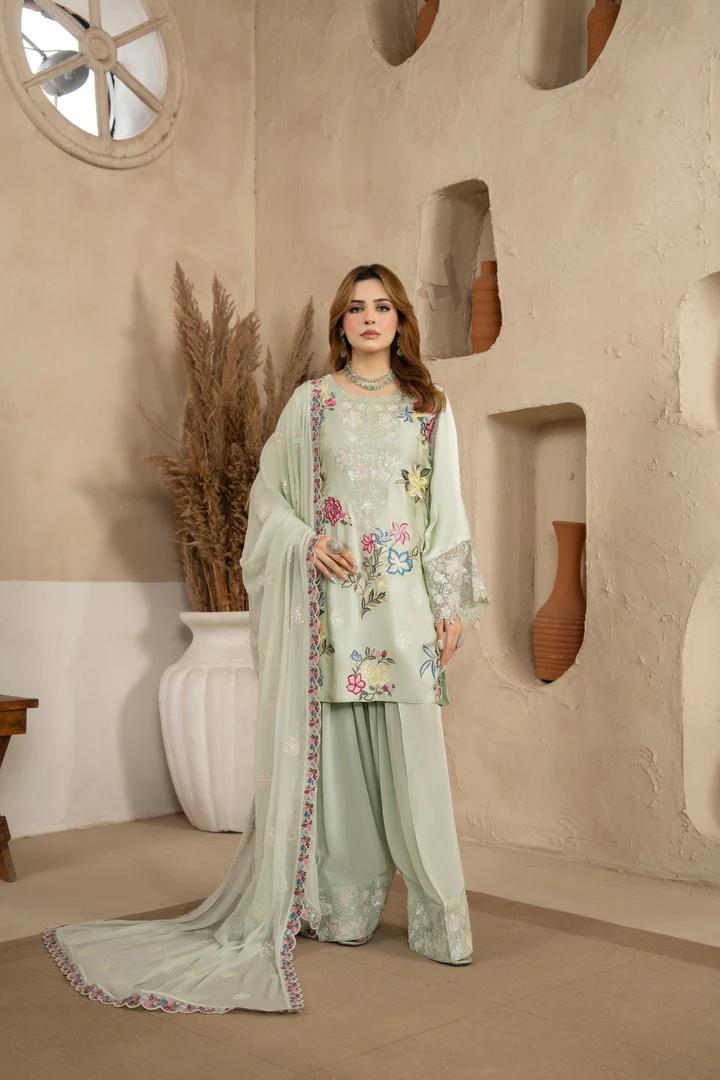 Bloom Embroidered Silk Suit - Image 10