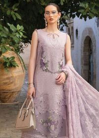 Festive Lawn Suit with 3D Flower Detailing - Thumbnail 1