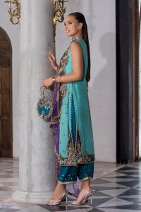 Hand-Worked Pure Organza Formal Wear - Thumbnail 5