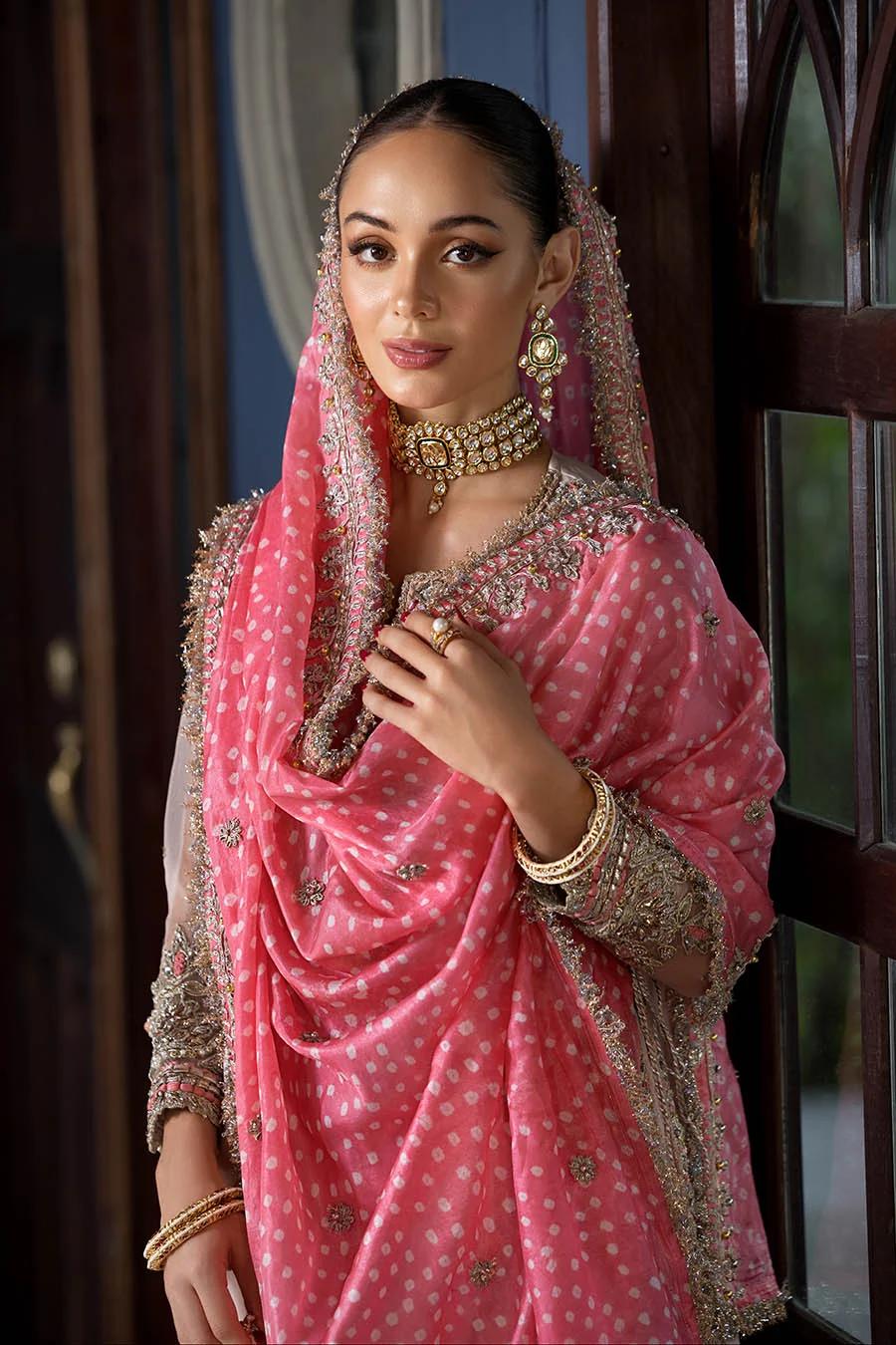 Regal Gloss Silk Ensemble with Crush Sharara - Image 5