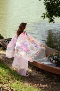 Thread-Work High-Neck Long Shirt with Printed Dupatta - Thumbnail 8
