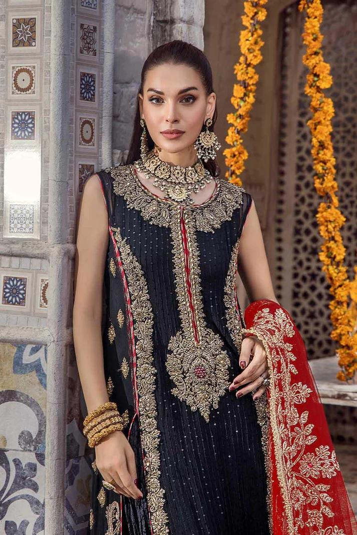 Needlecraft Chiffon Suit with Crushed Sharara - Image 6