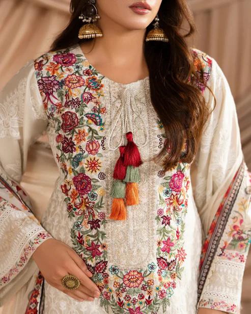 Kashmiri Stitch Embroidered with Loose Trouser - Image 4