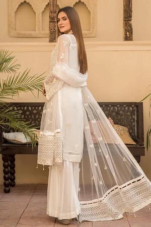 Hand-Embellished Chiffon Suit - Image 3