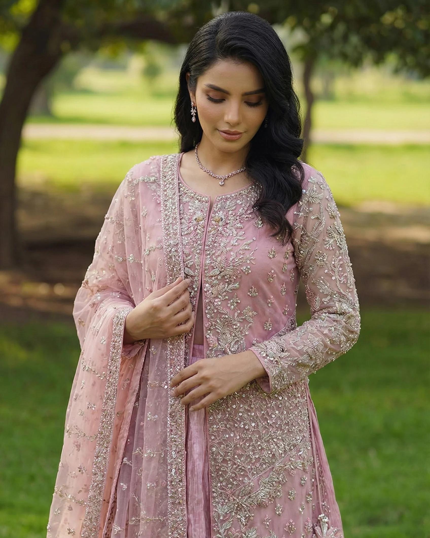 Sequin & Tilla Embroidered Open-Gown Maxi - Image 3