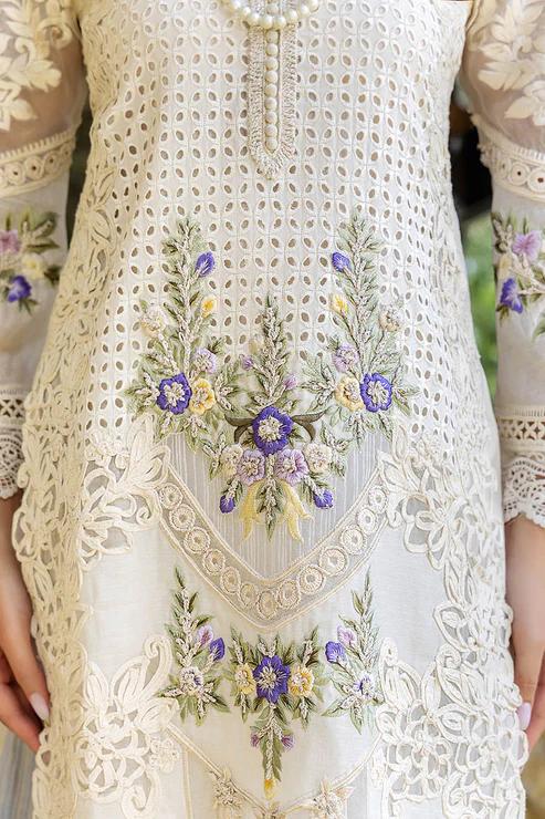 Premium Cotton Chikan Embroidered Suit - Image 5