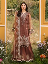 3D Floral Motifs & Banarasi Lace Accents - Thumbnail 1