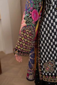 Festive Lawn Ensemble with Flared Sharara - Thumbnail 7