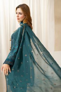 Tilla Embroidered Silk Suit - Thumbnail 11
