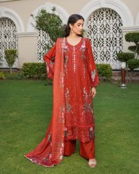 Regal Rust Cutwork Suit - Thumbnail 1