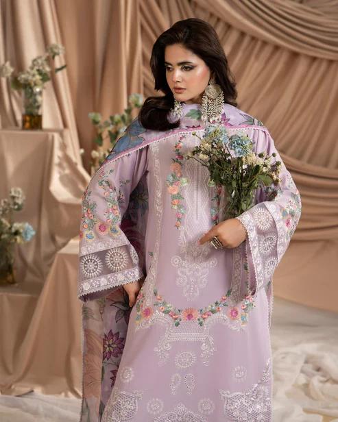 Cotton Embroidered Long Shirt&Loose Trouser - Image 6