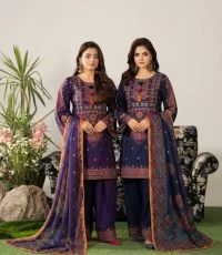 Balochi Embroidered Farshi Suit - Thumbnail 1
