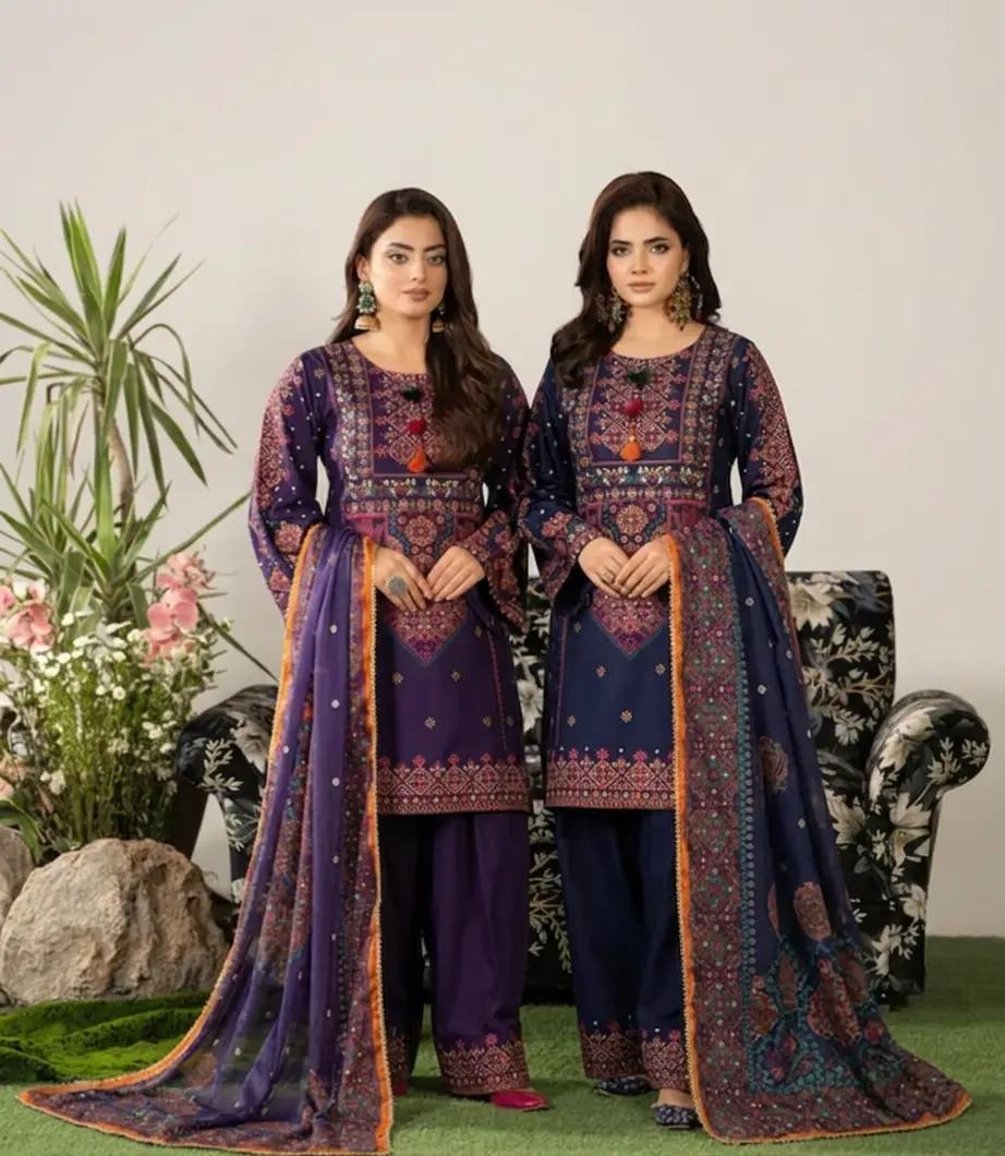Balochi Embroidered Farshi Suit - Image 1