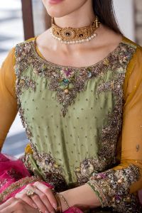 Hand-Worked Pure Organza Formal Wear - Thumbnail 22