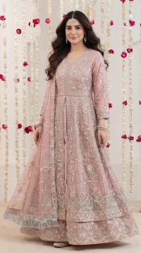 Pearl & Sequin Embroidered Festive Maxi - Thumbnail 4