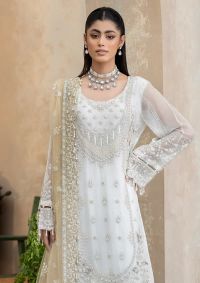 Embroidered Organza Suit - Thumbnail 2