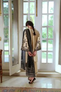 Ivory Elegance Embroidered Lawn Suit - Thumbnail 4