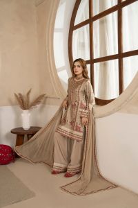 Embroidered Tilla Sequin Suit - Thumbnail 8