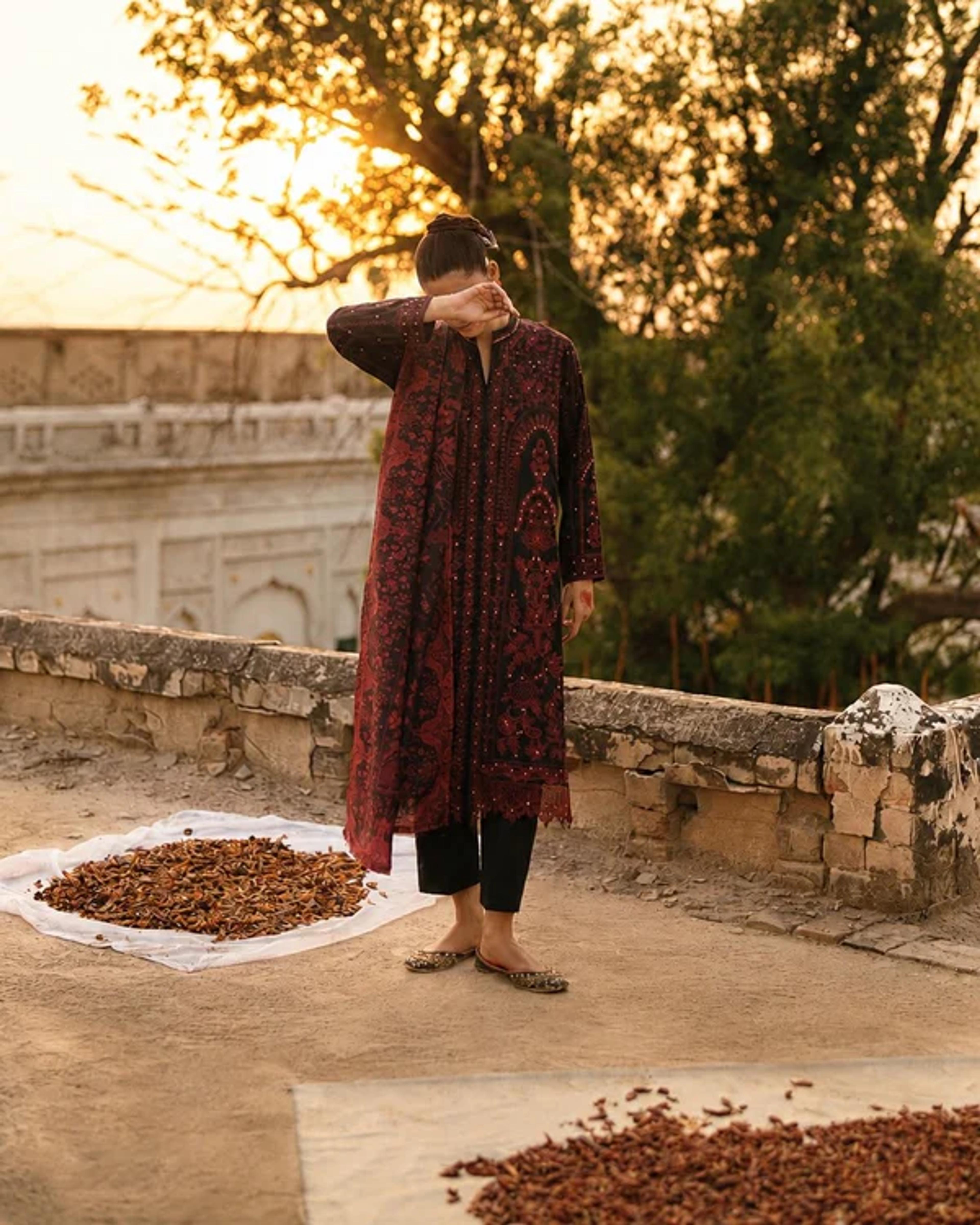 Embroidered Lace Lawn Ensemble