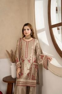 Embroidered Tilla Sequin Suit - Thumbnail 15