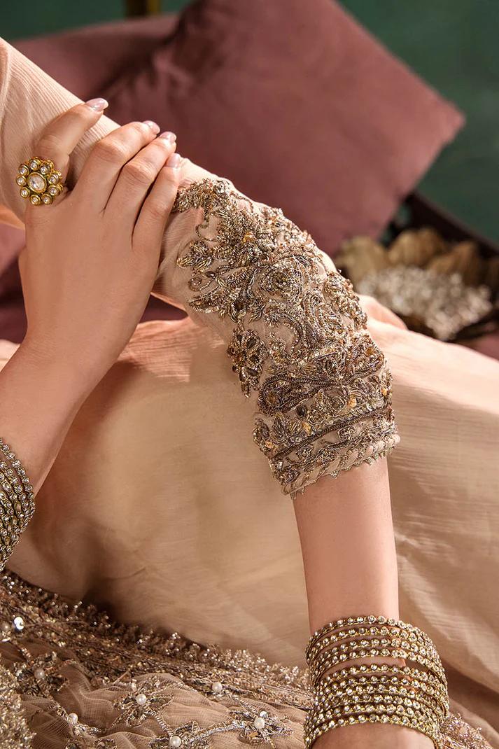 Hand-Embroidered Chiffon Suit with Sharara - Image 8