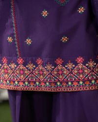 Balochi Embroidered Farshi Suit - Thumbnail 5