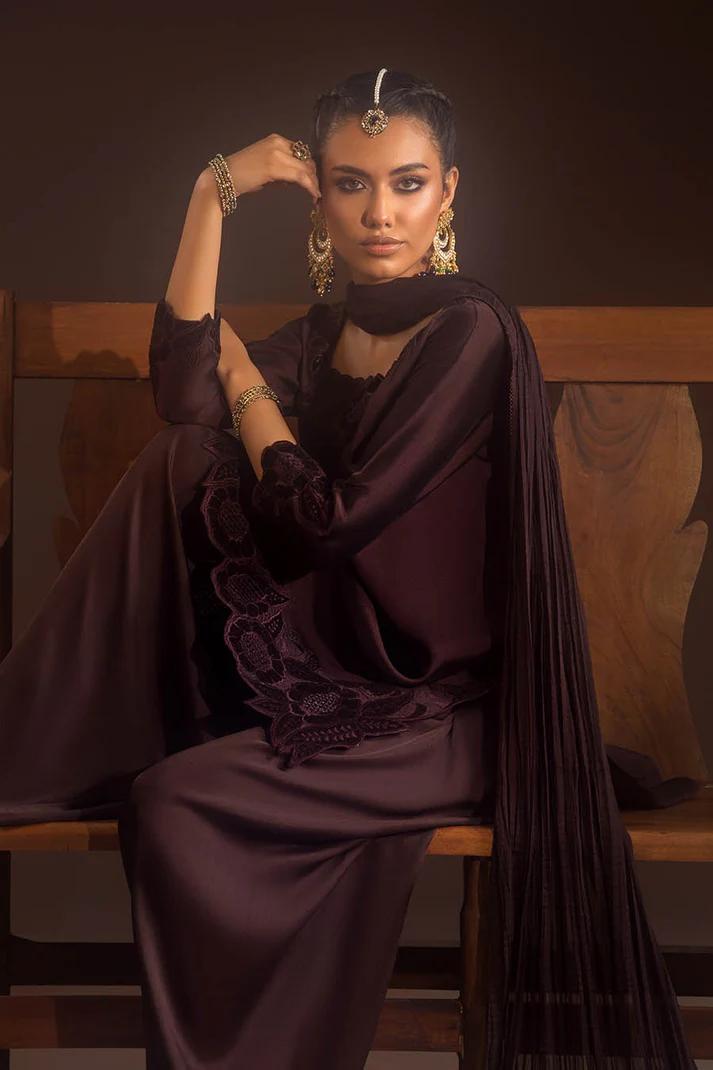 Glass Silk & Charmeuse Silk Shalwar Set - Image 6