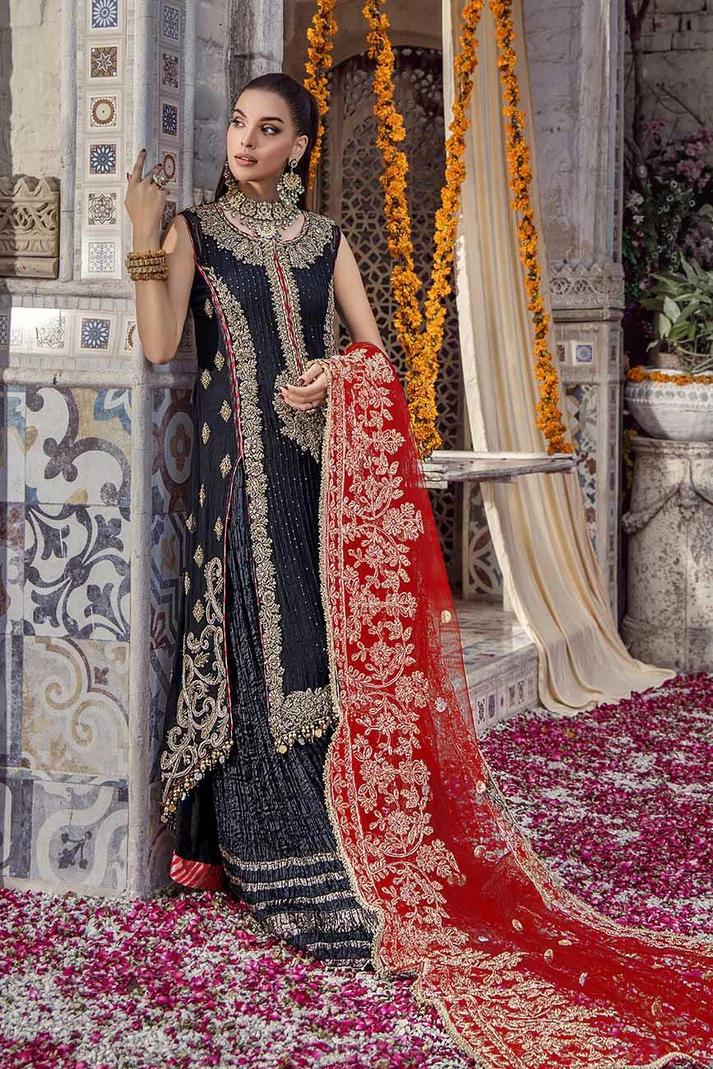 Needlecraft Chiffon Suit with Crushed Sharara - Image 5