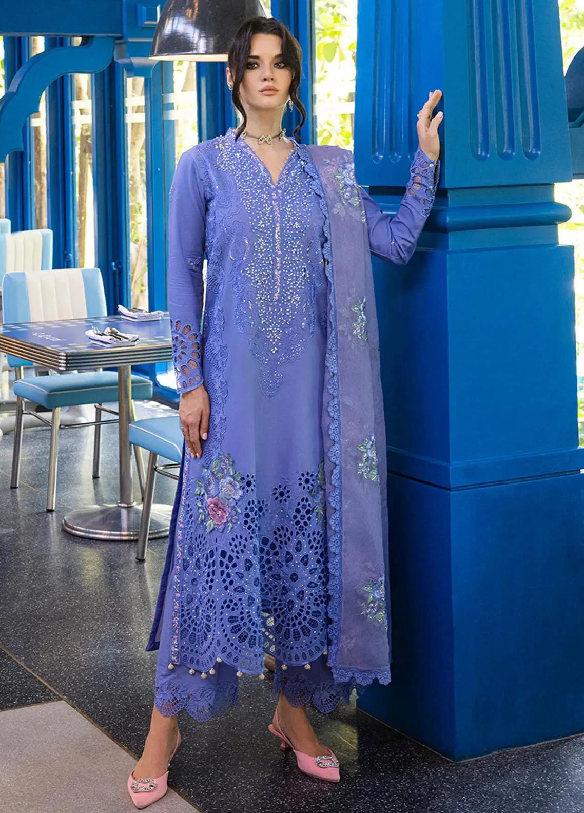 Chikan Embroidered Lawn Suit with Sequins