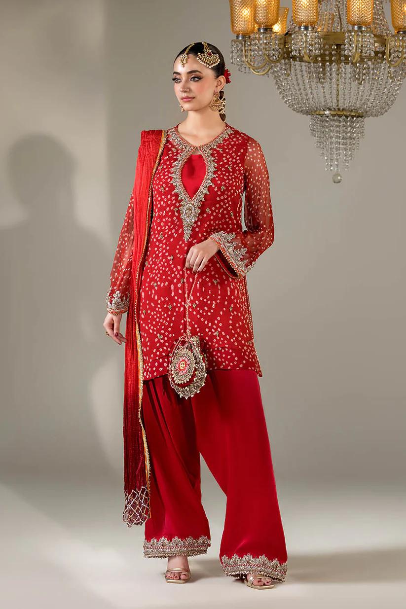 Chiffon & Silk Embroidered Suit - Image 1