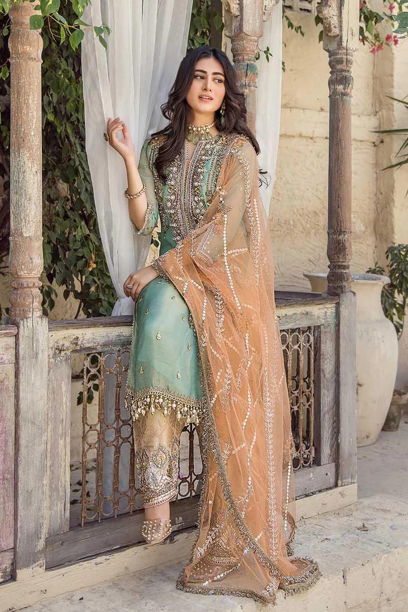 Pure Resham Mesuri Zardozi Suit - Image 7