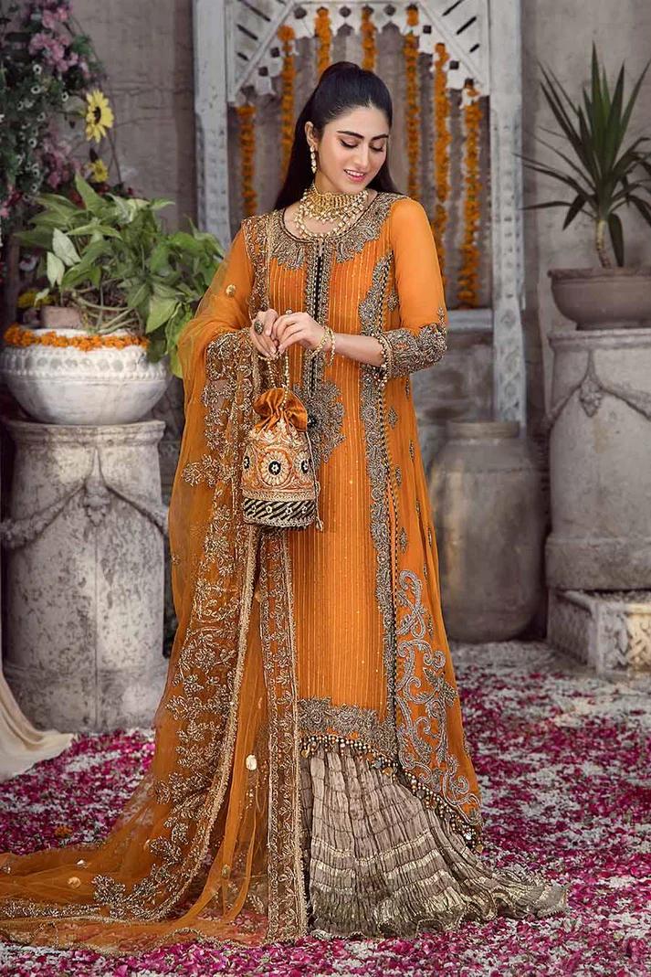 Needlecraft Chiffon Suit with Crushed Sharara - Image 17