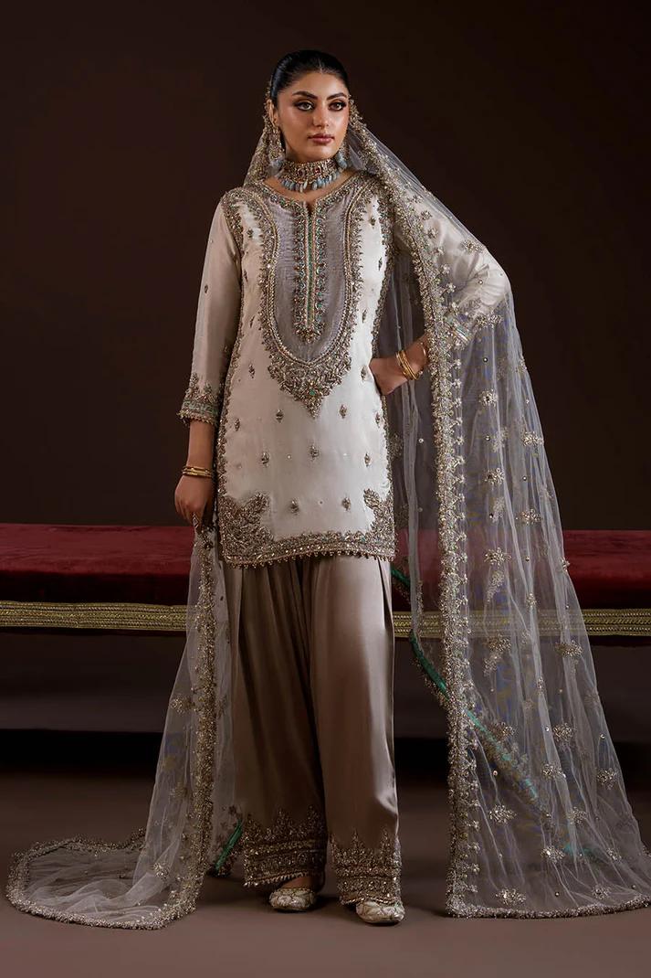Silk Suit with Net Dupatta&Trousers - Image 7