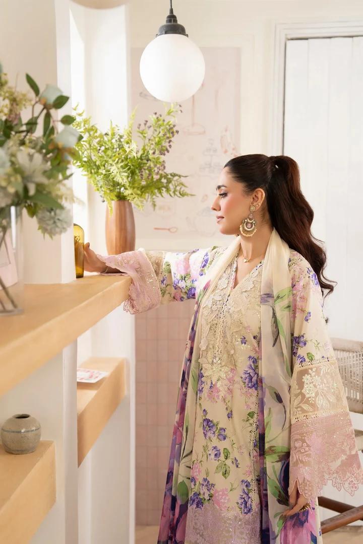 Lawn Ensemble with Delicate Lace Detailing - Image 7