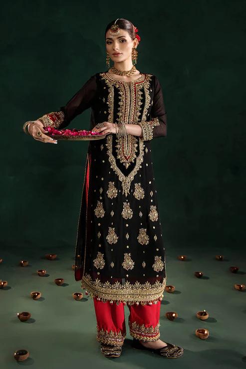 Chiffon & Silk Suit with 2Tone Dupatta - Image 4